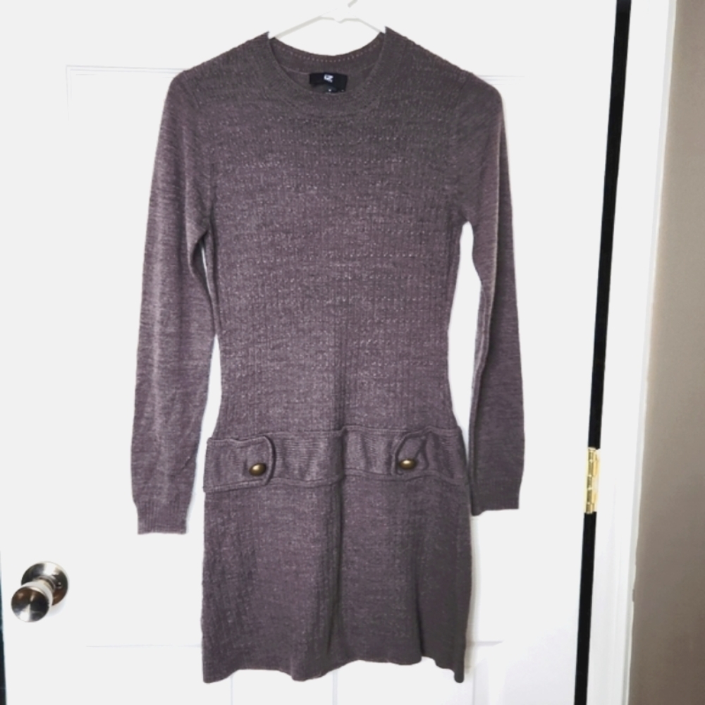 Iz Byer Gray Sweater Dress Size M